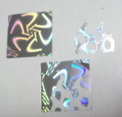 MGR75  100 To 1000 MGR 3/4  Square Tamper Evident Hologram Adhesive Stickers • £9.59