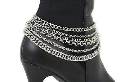 £22.16 • Buy New Women Metal Boot Chain Silver Bracelet Anklet Shoe Charm Jewelry Sexy Style