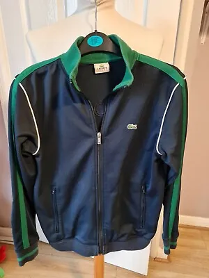 Superb Ladies Designer Retro Lacoste Tracksuit Jacket Uk Size 14 Rrp £110 • £30