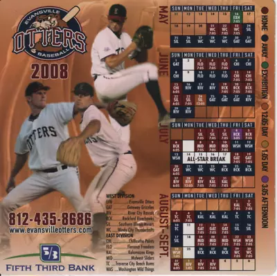 Vintage Evansville Otters Magnet Schedule Bosse Field Free Shipping • $2.99