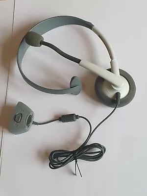 Official Microsoft Xbox 360 Wired Headset Grey With Microphone BRAND NEW UNUSED • £4.95