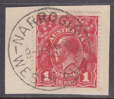 $4.10 • Buy KGV Heads Single Wmk 1d Red Die 1 FU *POSTMARK* SG 21c (F24)