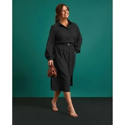 Sugar Lane Myla Black Shirt Dress S/M Small Medium BNWT • £6