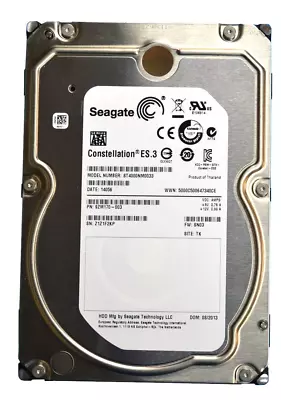 Seagate Constellation 4TB 7200 RPM SATA Hard Drive HDD ST4000NM0033 Used • $79