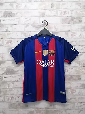 Authentic Nike Qatar Airways FCB Barcelona Football Club Shirt 2016 • £13