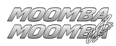 Set Of 2 - Moomba Ski Wake Boats Vinyl Decals Grey Fade - LARGE 72  - Glossy • $103.95