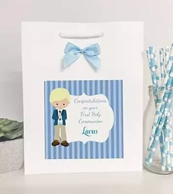 Personalised Gift Bag For First Holy Communion Boy • £4.50