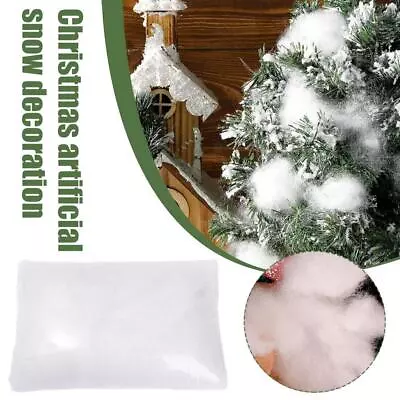 Christmas Artificial-Snow Decoration Fluffy Fake-Snow Decor For Xmas Tree X4C3 • £17.94