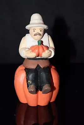 Midwest  Of Cannon Falls Thanksgiving Pilgrim Sitting On A Pumpkin Figurine • $10.49