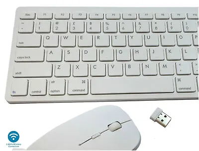 MINI WIRELESS 2.4GHZ Mouse AND Keyboard COMBO APPLE IMAC MACBOOK PRO AIR DV • £20.99