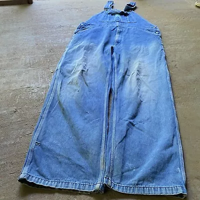 Vintage Liberty Overalls Bins Blue Jeans Mens Size 40x31 • $25
