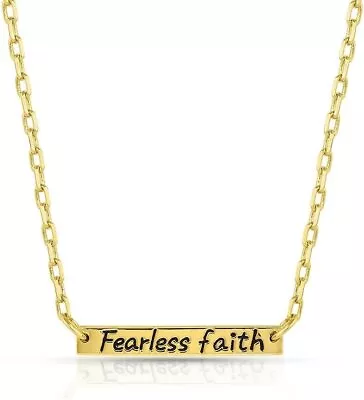 Montana Silversmiths Western Lifestyle Women's Bar Necklace (Fearless Faith) • $65