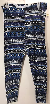 Bobbie Brooks Women's Aztec Print Pull On Leggings Size 2XL Blue Pants NEW • $6.74