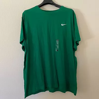 Nike Men 4XL Green Tee T Shirt Crew Neck Short Sleeve The Nike Tee Dri Fit New • $24.30