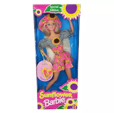 Vintage 1994 Mattel Special Edition Sunflower Barbie Doll # 13488 Original Box • $66.66