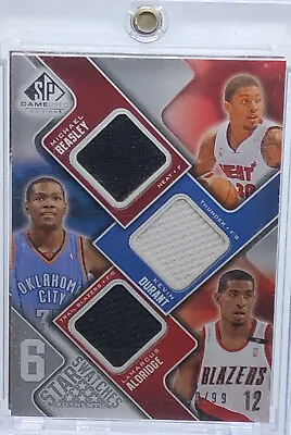 💥durant/aldridge/beasley Jersey💥2009-10 Sp Game Used Triple Jersey💥le #/99🔥 • $189