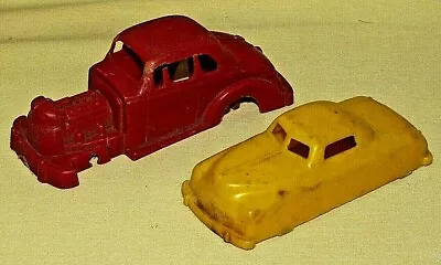 Renwal Coupe Classic Yellow No 102 Marx Hot Rod Red No 76 Exposed Engine Car. • $19.99