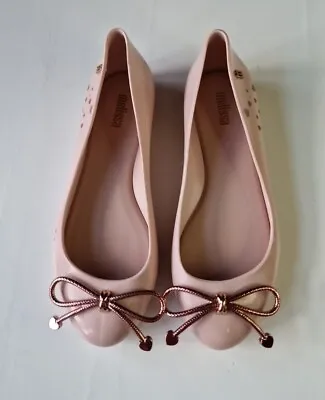Melissa Shoes Uk Size 3 Pink Love Hearts Design • £19.99