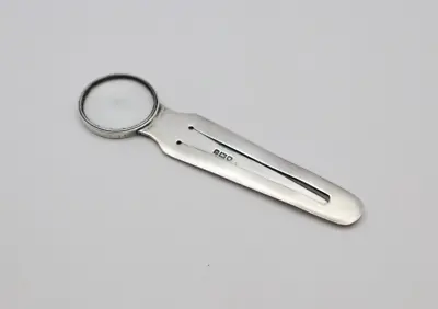 Antique Sterling Silver Novelty Magnifier Glass Bookmark Hallmarked London 1912 • $123.09