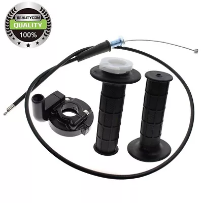 New For Monster Moto 80cc Mini Bike Twist Handle Grips Throttle Cable & Clamp • $14.99