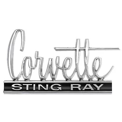 OEM Corvette Stingray Chrome Front Hood Or Rear Deck Emblem Badge For 1966-67 C2 • $189.95