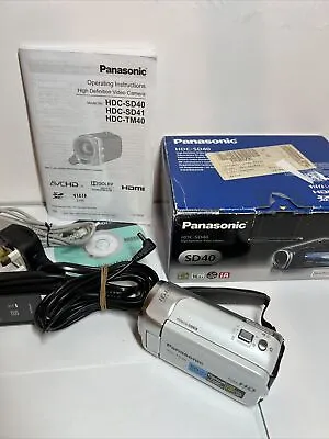 Panasonic Hdc-sd40 Camcorder High Definition Digital Hd Video - Boxed • £60