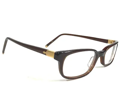 Matsuda Eyeglasses Frames 10339 RF WBR Brown Striped Gold Rectangular 50-19-143 • $249.99