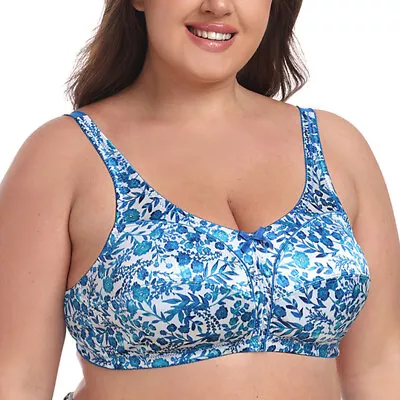 Womens Wireless Minimizer Bra Comfort Full Coverage Plus Size Non Wired Bras • $12.96