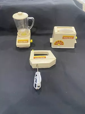 Vintage 80s Kitchen Play Set Kiddy-Matic Appliances: Toaster Mixer Blender • $31