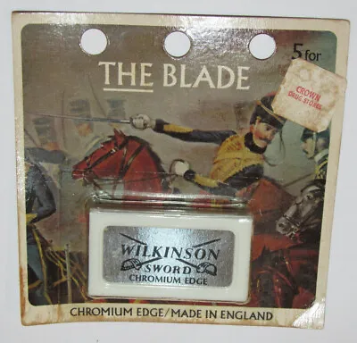 Vtg 1970 Charge Of The Light Brigade Wilkinson Sword Chromium Edge Razor Blades! • $73.99