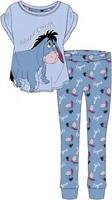 Disney's Eeyore Believe Ladies Pyjamas Cotton Pajamas Size8 10 12 14 16 18 20 22 • £14.95