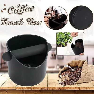 Coffee Waste Container Grinds Knock Box Tamper Tube Bin Black Bucket Waste Tamp • $22.49