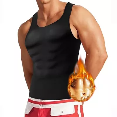 $9.79 • Buy Sweat Vest For Men Weight Loss Neoprene Sauna Suit Body Shaper Tummy Fat Burner