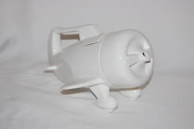 Vandor 1978 Vintage Airplane Teapot White Ceramic Tea Pot L Stuart Taylor London • $39.95