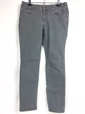 CAbi Womens 8 Jeans Bree Skinny Graphite Grey Denim Stretch 5 Pocket 326 • $29.99