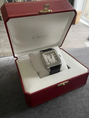 £2500 • Buy Cartier Santos White Men's Watch - 2656/W20073X8