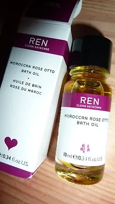 £15.95 • Buy REN Moroccan ROSE OTTO Bath Oil BNIB Relax 10ML Travel Mini Chic Gift LTD RARE!!