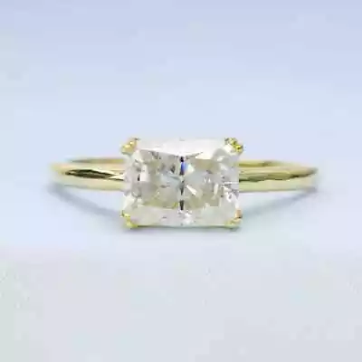 2.50 CTW Radiant Cut  14K Yellow Gold Plated VVS1 Moissanite Engagement Ring • $71.40