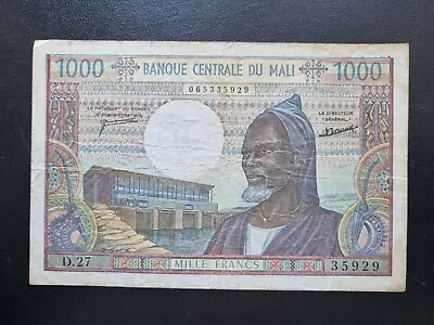 Mali Pick 13d: 1000 Francs From 1970 VF • $60