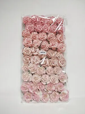 50 Mixed Soft Pink Wild Roses Mulberry Paper Roses #MXD-036 • $11.99