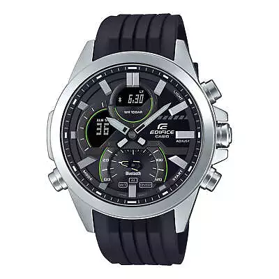 Casio Men's Watch Edifice Ana-Digi Dial Black Resin Strap Bluetooth ECB30P-1A • $146.76