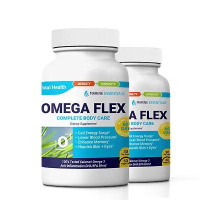 Marine Essentials | Omega Flex | Joint Pain Relief | With Calamari | 2 Bottles • $60