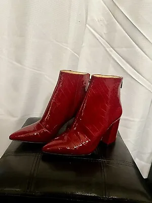 Vince Camuto Shiny Red Ankle Boots  • $35