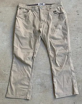 Mountain Khakis Mens Beige Khaki Pants Jeans  Double Knee Workwear Outdoor 38x30 • $10