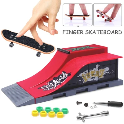 £11.98 • Buy Mini Finger Skateboard Kit Safe Fingerboard Ramps Set For Children Birthday Gift