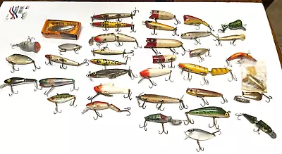 Lot Of 34 Vintage (old) Wood Fishing Lures • $40