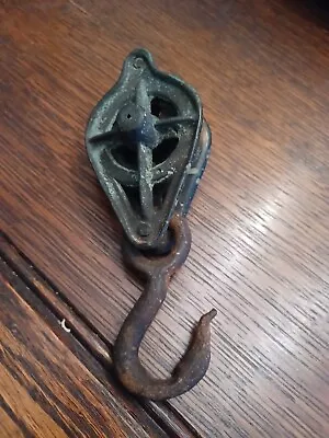 Antique Rusty Pully Brass Copper Iron? • $59.99