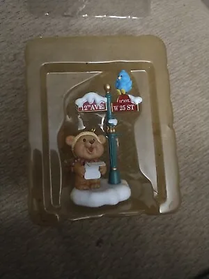 1992 Mistletoe Magic Collection Teddy Bear Caroling W/Bird Christmas Ornament • $15