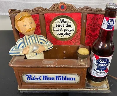 Vintage 1950s Pabst Blue Ribbon Beer Light Bar / Counter Top Bartender Bottle • $299.95
