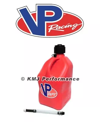 VP Racing Red Square 5 Gallon Race Fuel Jugs + Hose Sand Rail SCCA Water Can ATV • $42.95